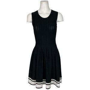 Tally Weijl Knit Dress 38 US/S Black Sleeveless Fit And Flare